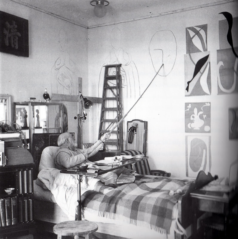 Matisse painting in bed