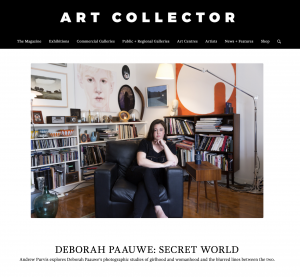 screenshot of Art Collector article featuring Deborah Pauuwe
